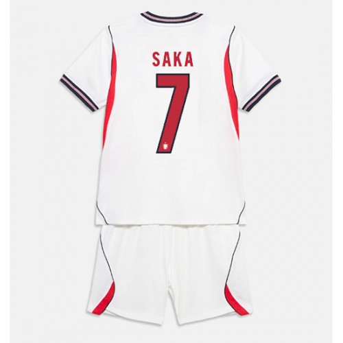 England Bukayo Saka #7 Replika Hemmatröja Barn VM 2026 Kortärmad (+ Korta byxor)